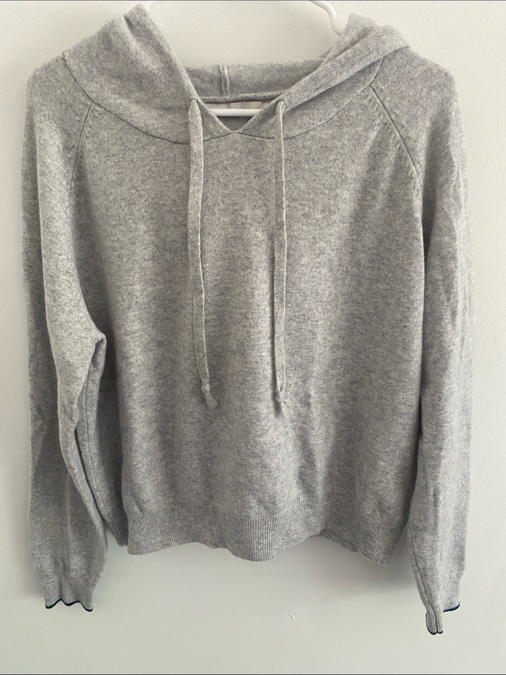 One Grey Day Lance Cashmere Hoodie Heather Grey XS